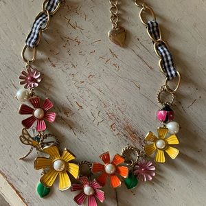 Betsey Johnson Flower Girl Necklace